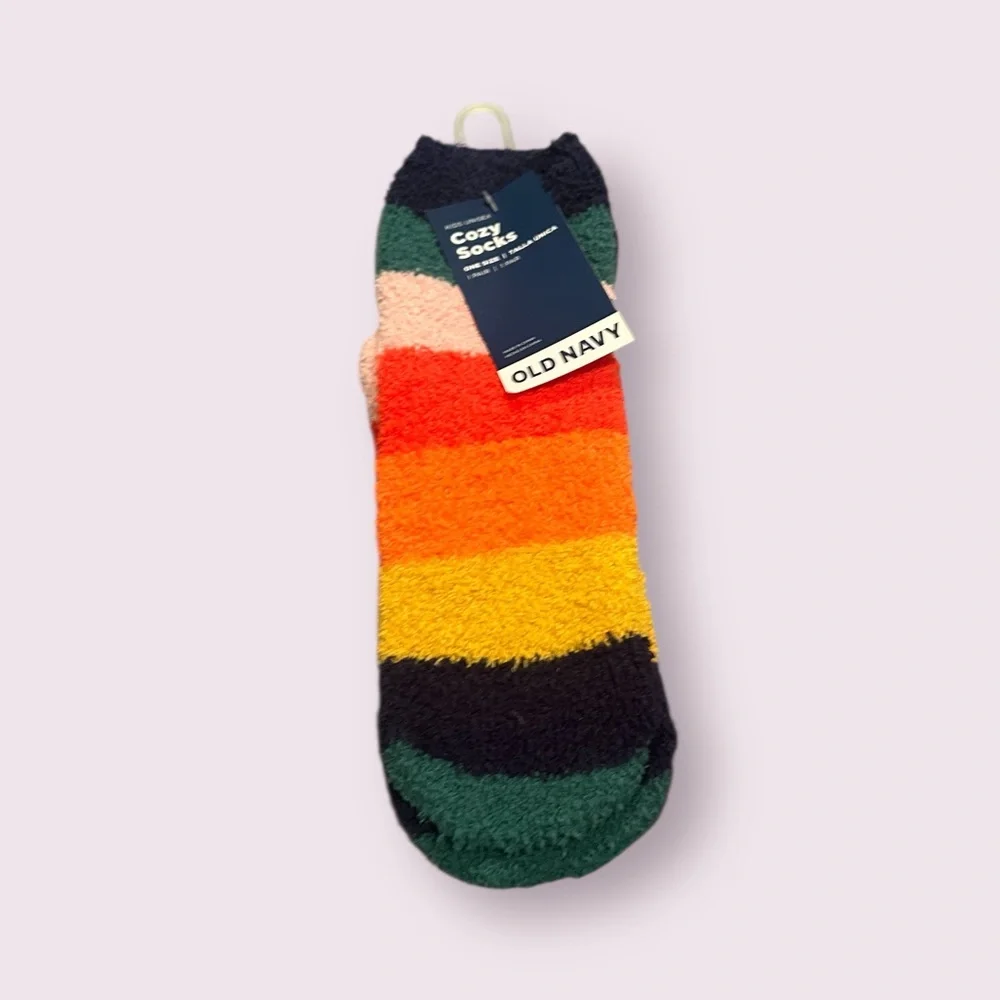 Old Navy Colorful Striped Socks Rainbow Kids Unisex One Size